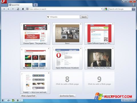 スクリーンショット Opera Windows XP版