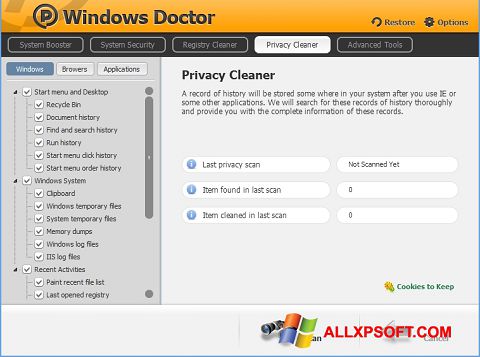 スクリーンショット Windows Doctor Windows XP版