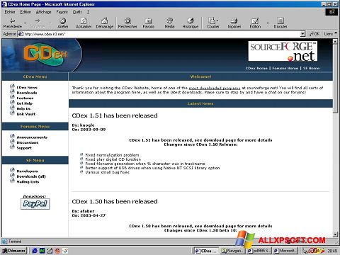 スクリーンショット CDex Windows XP版
