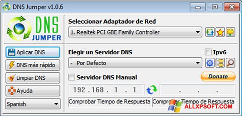 スクリーンショット DNS Jumper Windows XP版