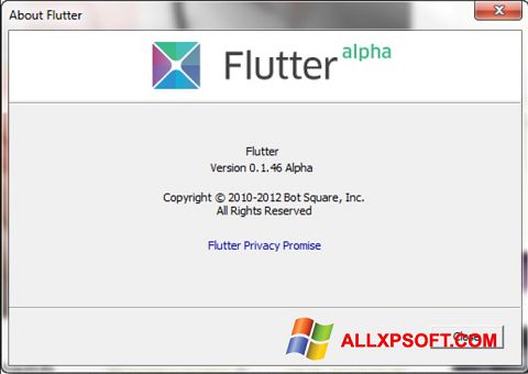 スクリーンショット Flutter Windows XP版