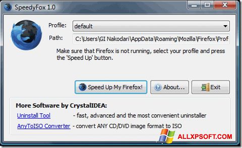 スクリーンショット SpeedyFox Windows XP版
