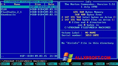 スクリーンショット Norton Commander Windows XP版