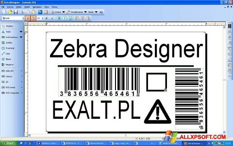 スクリーンショット Zebra Designer Windows XP版