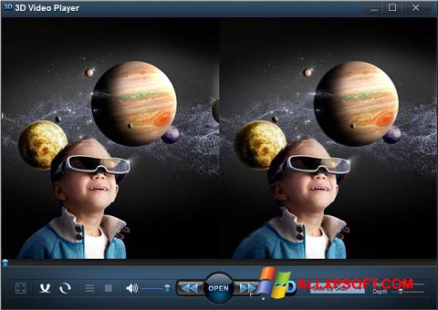 スクリーンショット 3D Video Player Windows XP版