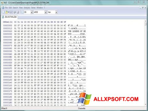 スクリーンショット HxD Hex Editor Windows XP版