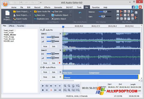 スクリーンショット AVS Audio Editor Windows XP版