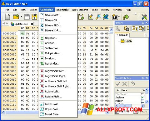 スクリーンショット Hex Editor Neo Windows XP版