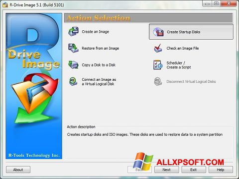 スクリーンショット R-Drive Image Windows XP版