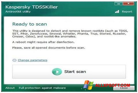 スクリーンショット Kaspersky TDSSKiller Windows XP版