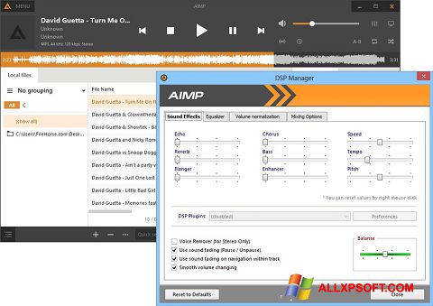 スクリーンショット AIMP Windows XP版