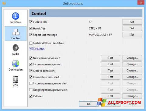 スクリーンショット Zello Windows XP版