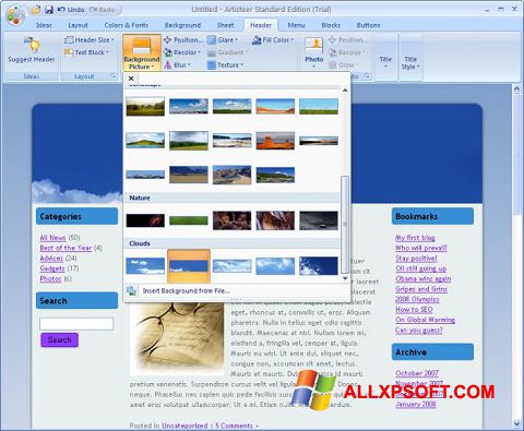 スクリーンショット Artisteer Windows XP版