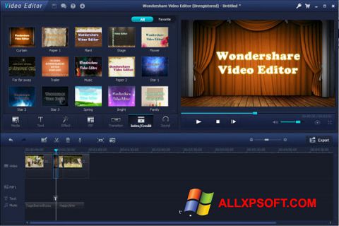 スクリーンショット Wondershare Video Editor Windows XP版