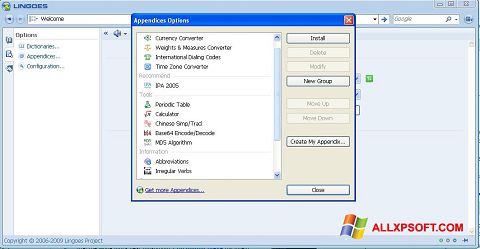 スクリーンショット Lingoes Windows XP版