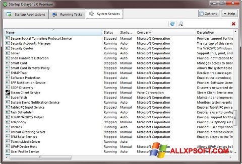 スクリーンショット Startup Delayer Windows XP版