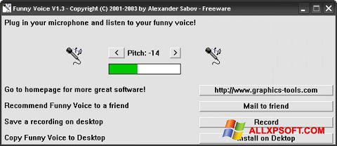 スクリーンショット Funny Voice Windows XP版