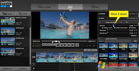 スクリーンショット GoPro Studio Windows XP版