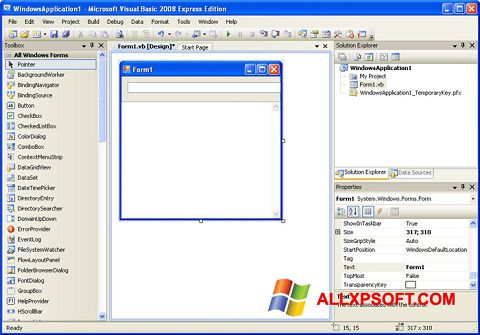 スクリーンショット Microsoft Visual Basic Windows XP版