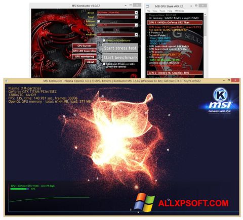 スクリーンショット MSI Kombustor Windows XP版
