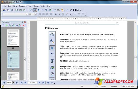 スクリーンショット Infix PDF Editor Windows XP版