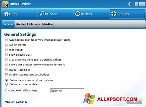 スクリーンショット Driver Reviver Windows XP版