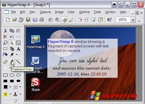 スクリーンショット HyperSnap Windows XP版