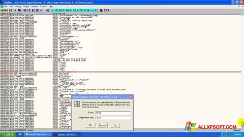スクリーンショット PDF2Word Windows XP版