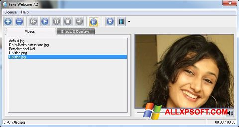 スクリーンショット Fake Webcam Windows XP版