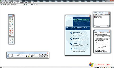 スクリーンショット Macromedia Dreamweaver Windows XP版
