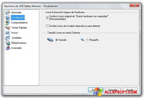 スクリーンショット USB Safely Remove Windows XP版