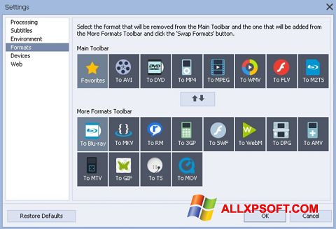 スクリーンショット AVS Video Converter Windows XP版
