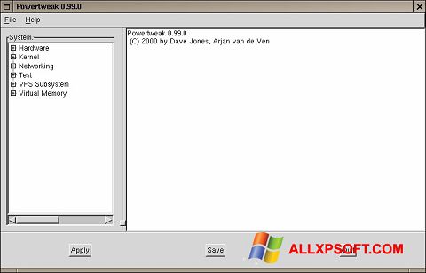 スクリーンショット PowerTweak Windows XP版