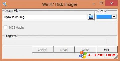 スクリーンショット Win32 Disk Imager Windows XP版