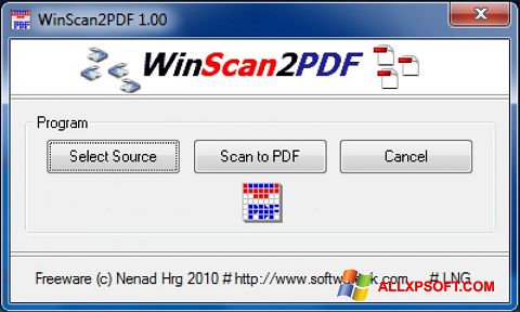 スクリーンショット WinScan2PDF Windows XP版