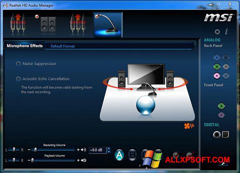 スクリーンショット Realtek Audio Driver Windows XP版