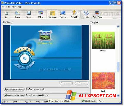 スクリーンショット DVD Maker Windows XP版