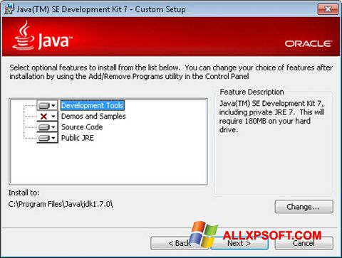 スクリーンショット Java Development Kit Windows XP版