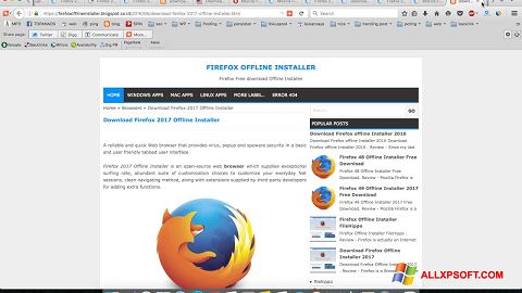 スクリーンショット Mozilla Firefox Offline Installer Windows XP版