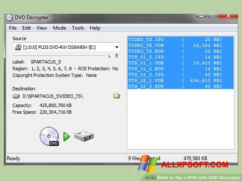 スクリーンショット DVD Decrypter Windows XP版