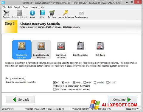 スクリーンショット EasyRecovery Professional Windows XP版