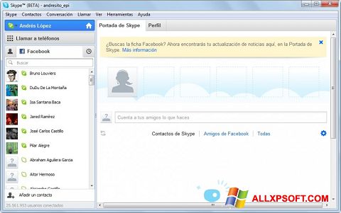 スクリーンショット Skype Beta Windows XP版