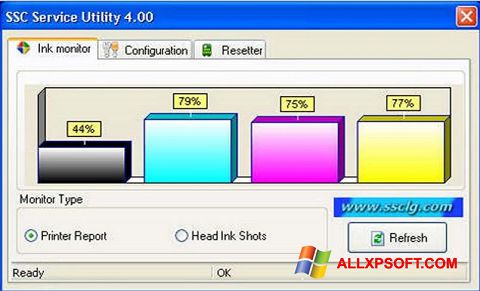 スクリーンショット SSC Service Utility Windows XP版