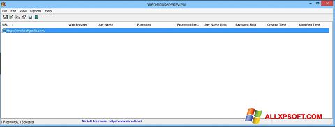 スクリーンショット WebBrowserPassView Windows XP版