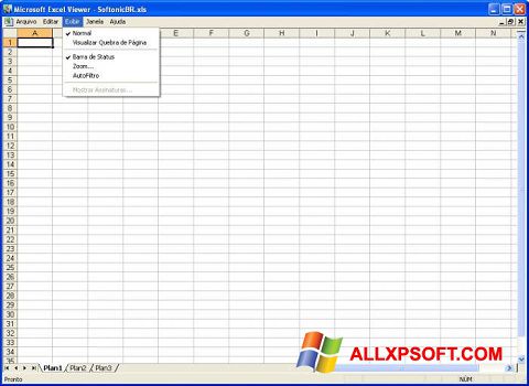 スクリーンショット Excel Viewer Windows XP版