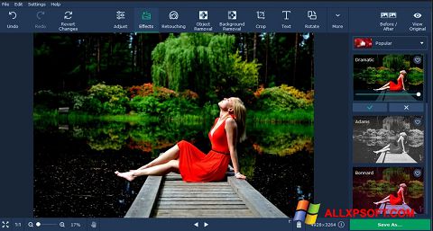 スクリーンショット Movavi Photo Editor Windows XP版