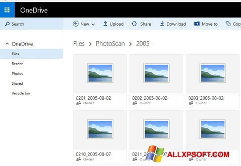 スクリーンショット OneDrive Windows XP版